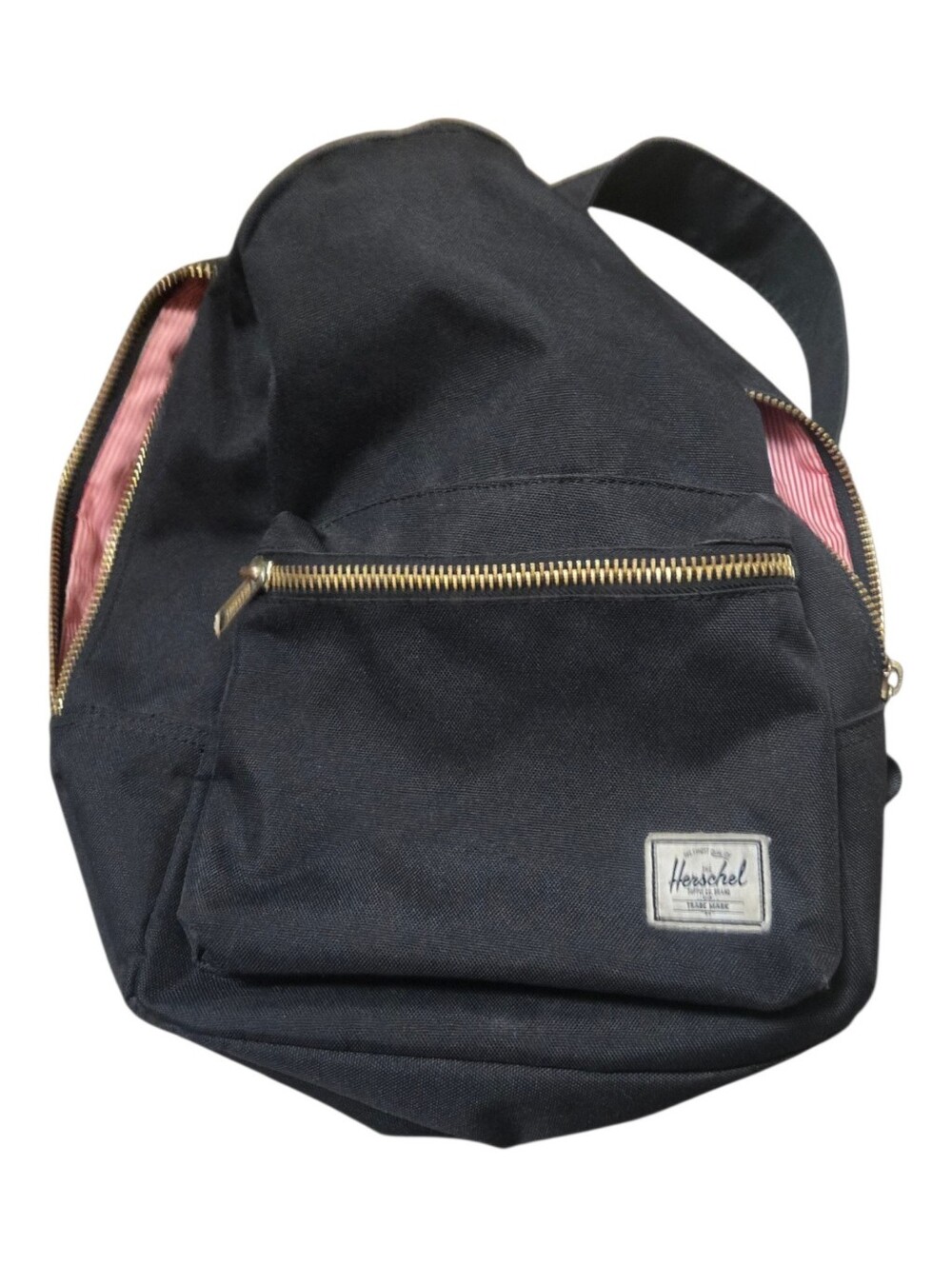Herschel Classic Black Backpack with Red Stripe Lining